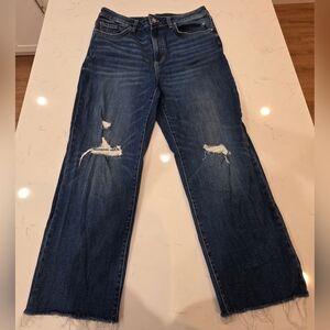 Chico's Women's High Rise Straight Leg Cropped Size  12- Item 072